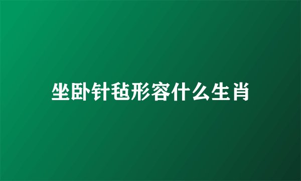 坐卧针毡形容什么生肖
