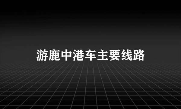 游鹿中港车主要线路