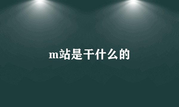 m站是干什么的
