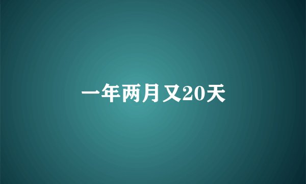 一年两月又20天