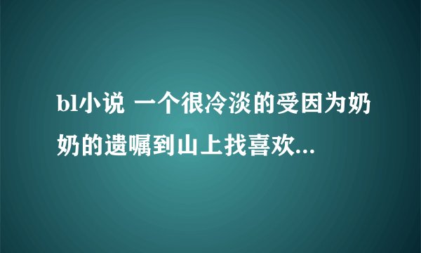 bl小说 一个很冷淡的受因为奶奶的遗嘱到山上找喜欢的人，遇到攻，一直以为攻是三流杀手，攻是黑道老大