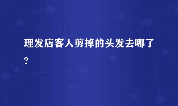 理发店客人剪掉的头发去哪了?