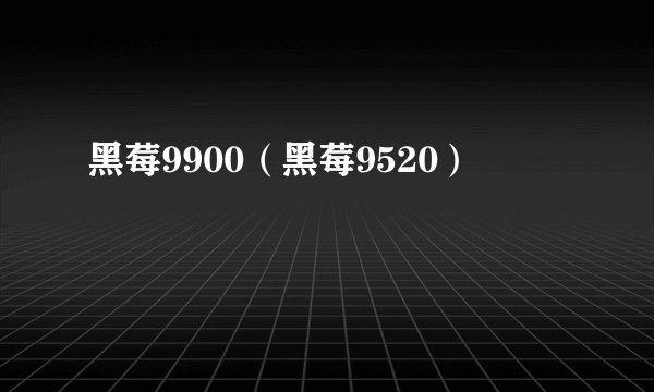 黑莓9900（黑莓9520）