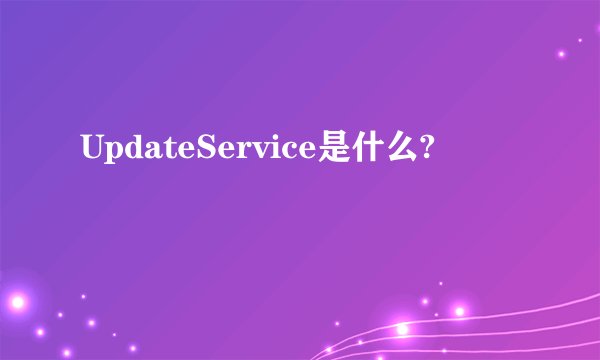 UpdateService是什么?