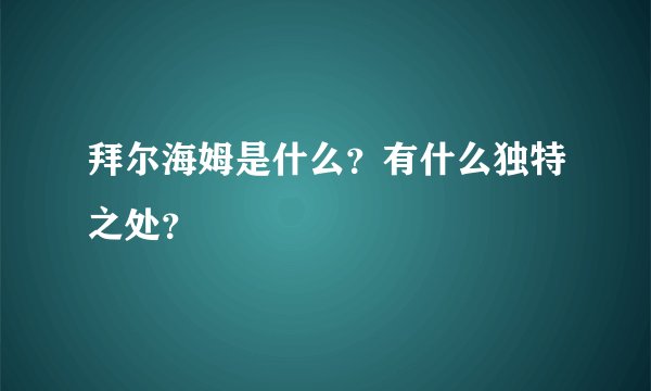 拜尔海姆是什么？有什么独特之处？