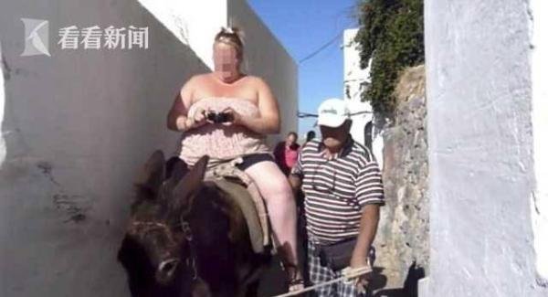 该减肥啦!美英俄胖游客越来越多压垮希腊毛驴 以后只能骑骡子了
