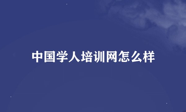 中国学人培训网怎么样