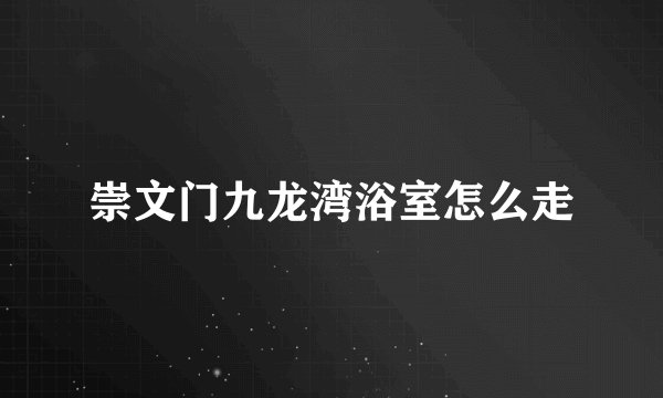 崇文门九龙湾浴室怎么走