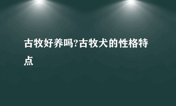 古牧好养吗?古牧犬的性格特点