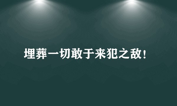 埋葬一切敢于来犯之敌！