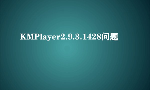 KMPlayer2.9.3.1428问题
