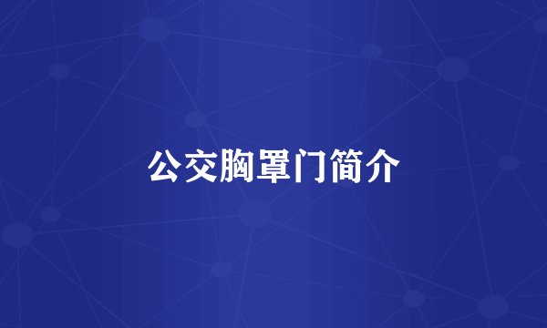公交胸罩门简介
