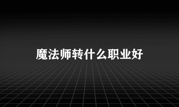 魔法师转什么职业好