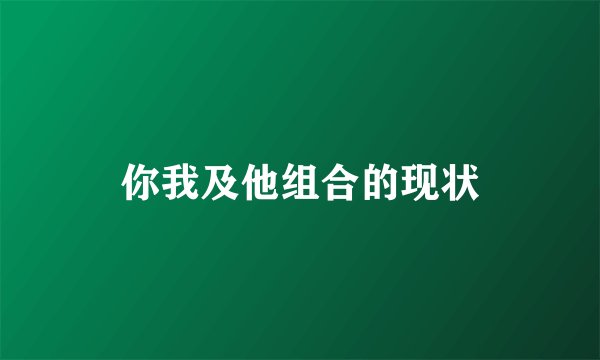 你我及他组合的现状
