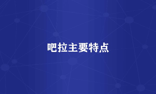 吧拉主要特点