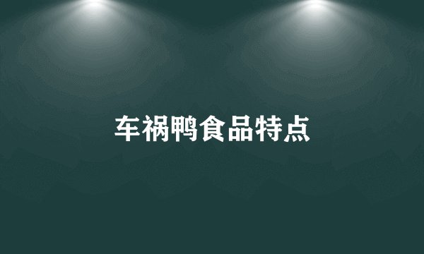 车祸鸭食品特点