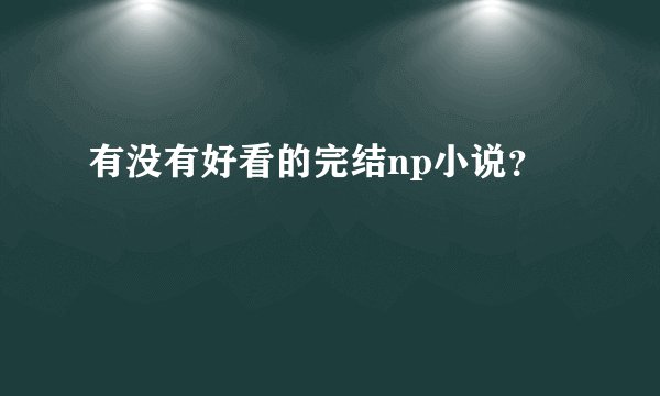 有没有好看的完结np小说？