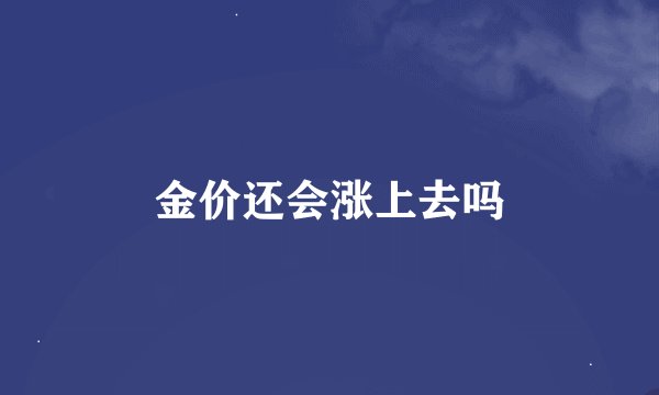 金价还会涨上去吗