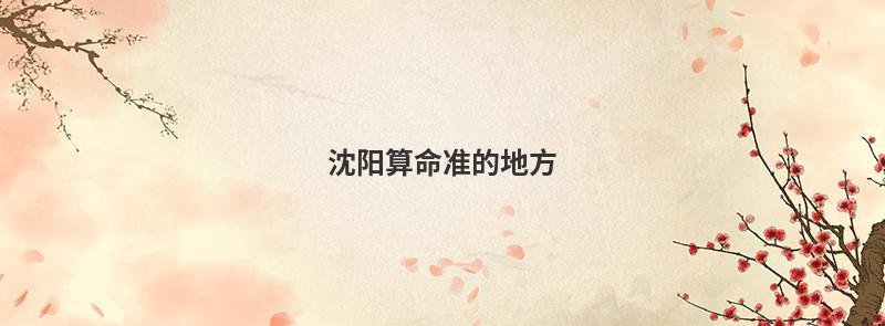 沈阳算命准的地方