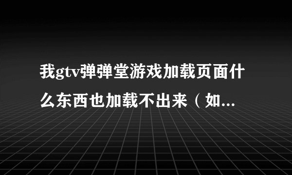 我gtv弹弹堂游戏加载页面什么东西也加载不出来（如图）各位帮帮我吧，我会追加悬赏的，跪下了！！