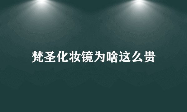 梵圣化妆镜为啥这么贵
