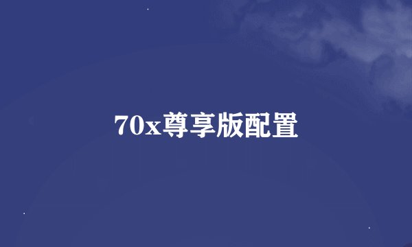 70x尊享版配置