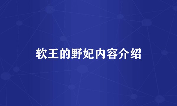 软王的野妃内容介绍