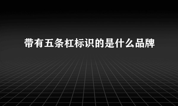 带有五条杠标识的是什么品牌