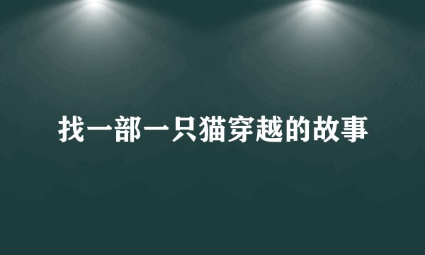 找一部一只猫穿越的故事