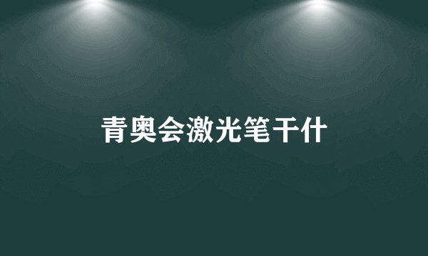 青奥会激光笔干什