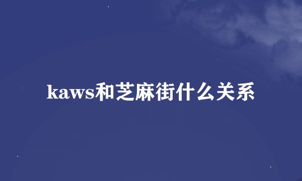 kaws和芝麻街什么关系
