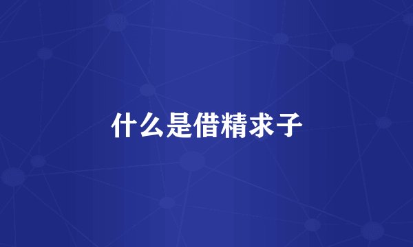 什么是借精求子
