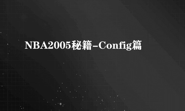 NBA2005秘籍-Config篇