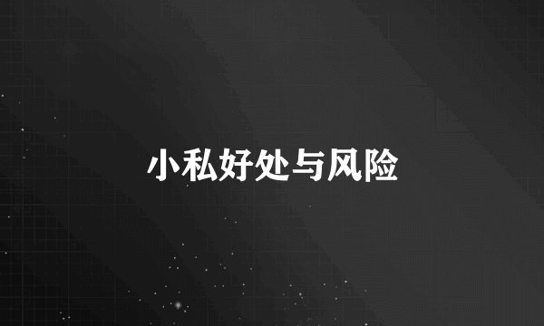 小私好处与风险
