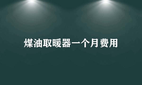 煤油取暖器一个月费用