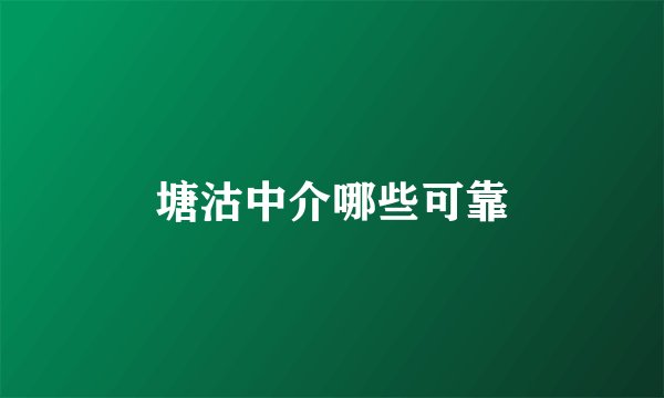 塘沽中介哪些可靠