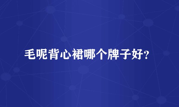 毛呢背心裙哪个牌子好？