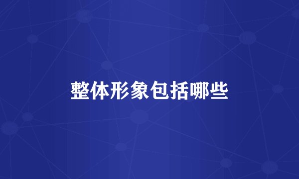 整体形象包括哪些