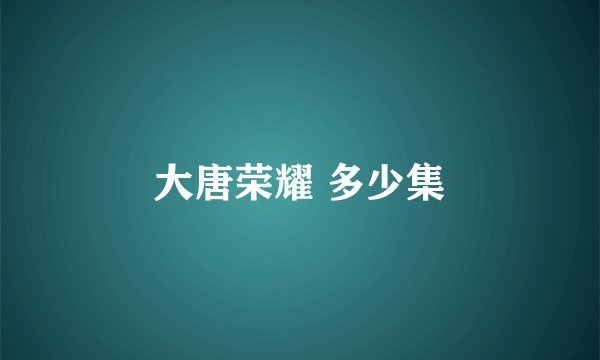 大唐荣耀 多少集