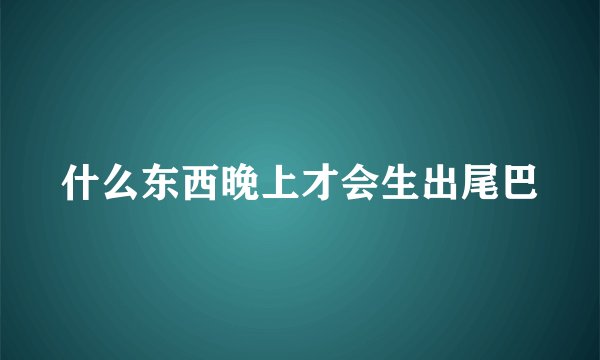 什么东西晚上才会生出尾巴
