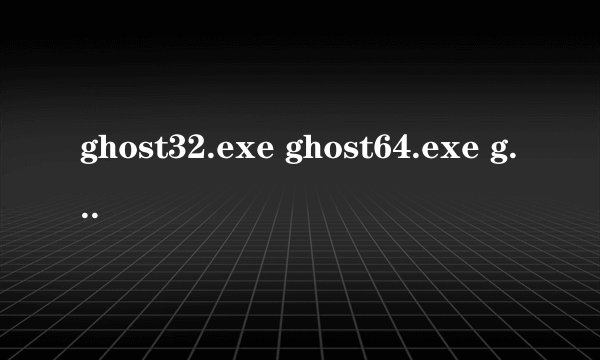 ghost32.exe ghost64.exe ghost11.0.2 ghost11.5.1 dos下