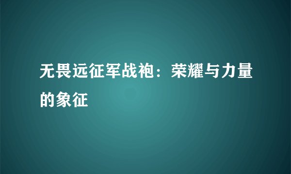无畏远征军战袍：荣耀与力量的象征