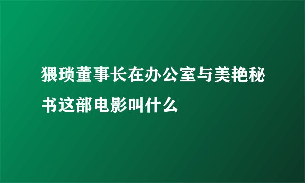 猥琐董事长在办公室与美艳秘书这部电影叫什么