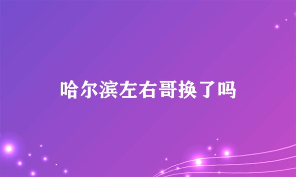 哈尔滨左右哥换了吗