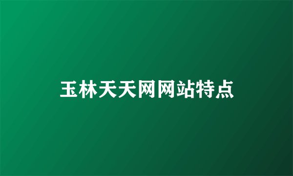 玉林天天网网站特点