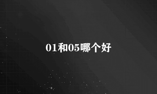 01和05哪个好