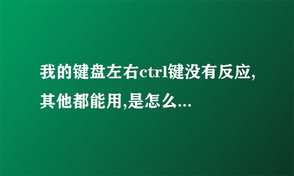 我的键盘左右ctrl键没有反应,其他都能用,是怎么了,请问有哪位高人能指点下.