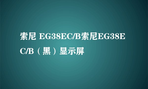 索尼 EG38EC/B索尼EG38EC/B（黑）显示屏