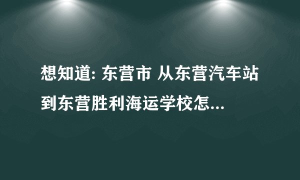 想知道: 东营市 从东营汽车站到东营胜利海运学校怎么坐公交
