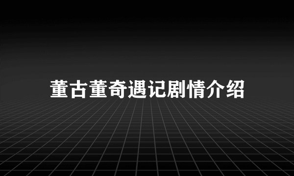董古董奇遇记剧情介绍